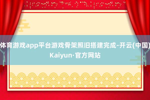 体育游戏app平台游戏骨架照旧搭建完成-开云(中国)Kaiyun·官方网站