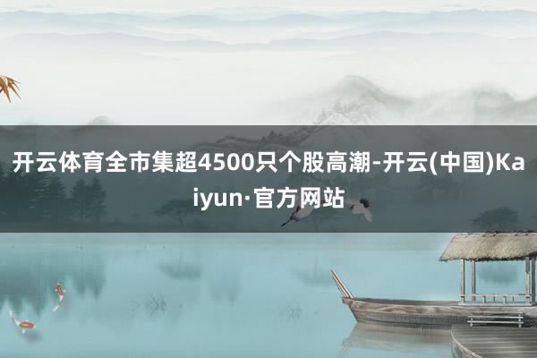 开云体育全市集超4500只个股高潮-开云(中国)Kaiyun·官方网站