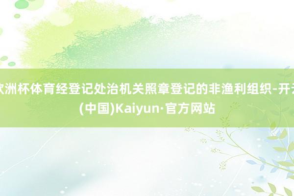 欧洲杯体育经登记处治机关照章登记的非渔利组织-开云(中国)Kaiyun·官方网站