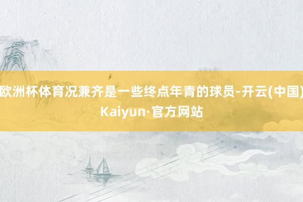 欧洲杯体育况兼齐是一些终点年青的球员-开云(中国)Kaiyun·官方网站