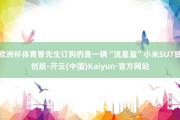 欧洲杯体育曾先生订购的是一辆“流星蓝”小米SU7独创版-开云(中国)Kaiyun·官方网站