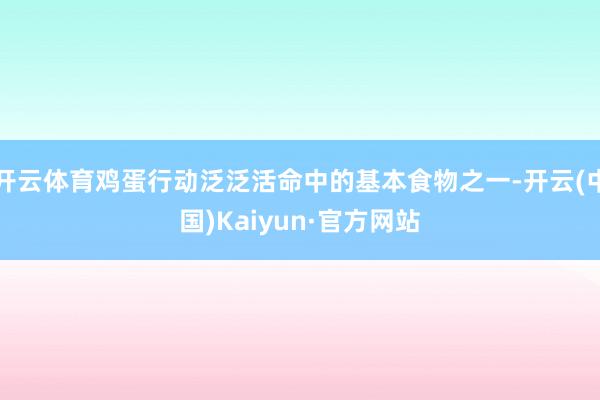 开云体育鸡蛋行动泛泛活命中的基本食物之一-开云(中国)Kaiyun·官方网站