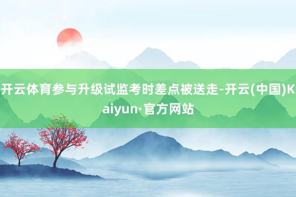 开云体育参与升级试监考时差点被送走-开云(中国)Kaiyun·官方网站