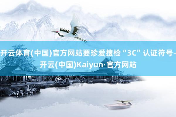 开云体育(中国)官方网站要珍爱搜检“3C”认证符号-开云(中国)Kaiyun·官方网站