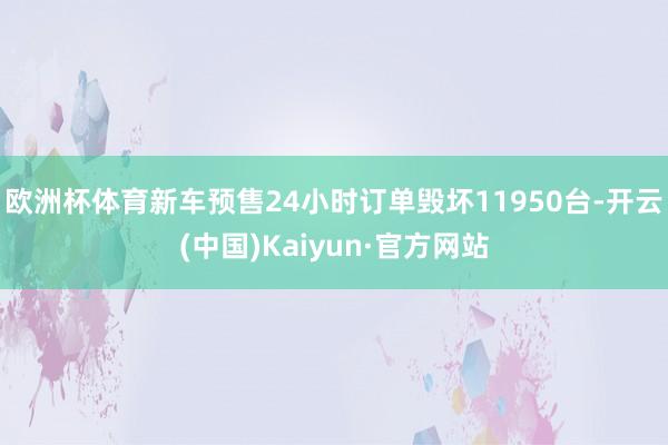 欧洲杯体育新车预售24小时订单毁坏11950台-开云(中国)Kaiyun·官方网站