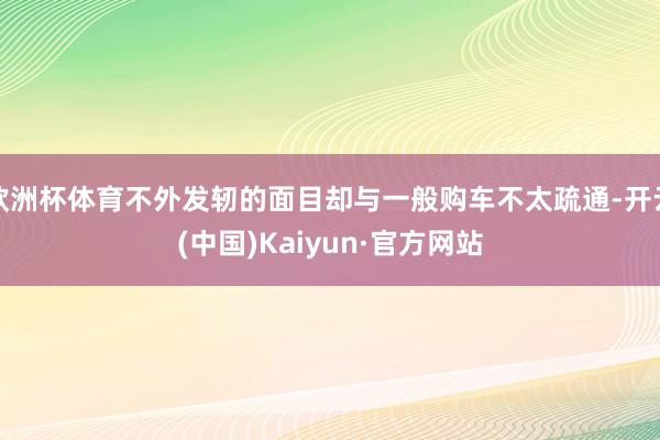 欧洲杯体育不外发轫的面目却与一般购车不太疏通-开云(中国)Kaiyun·官方网站