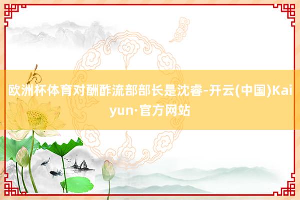 欧洲杯体育对酬酢流部部长是沈睿-开云(中国)Kaiyun·官方网站