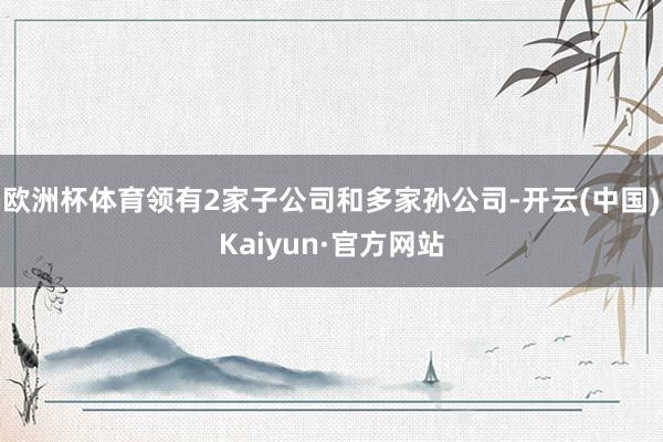 欧洲杯体育领有2家子公司和多家孙公司-开云(中国)Kaiyun·官方网站