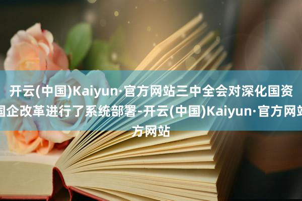 开云(中国)Kaiyun·官方网站三中全会对深化国资国企改革进行了系统部署-开云(中国)Kaiyun·官方网站