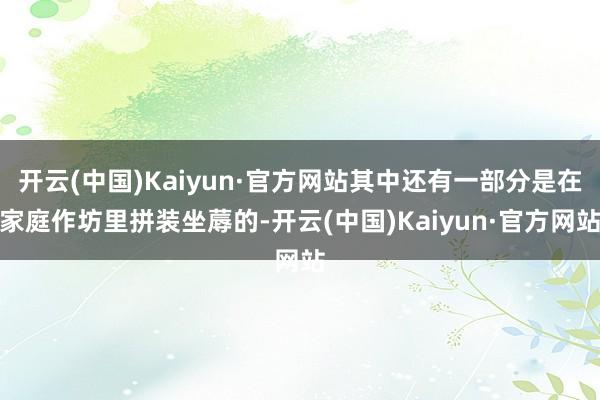 开云(中国)Kaiyun·官方网站其中还有一部分是在家庭作坊里拼装坐蓐的-开云(中国)Kaiyun·官方网站