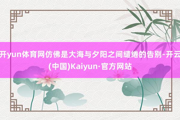 开yun体育网仿佛是大海与夕阳之间缱绻的告别-开云(中国)Kaiyun·官方网站