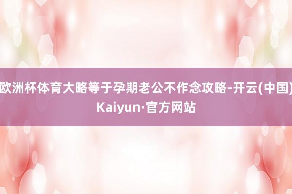 欧洲杯体育大略等于孕期老公不作念攻略-开云(中国)Kaiyun·官方网站