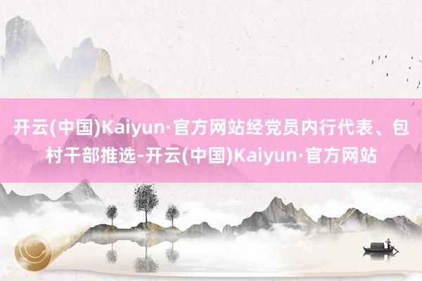 开云(中国)Kaiyun·官方网站经党员内行代表、包村干部推选-开云(中国)Kaiyun·官方网站