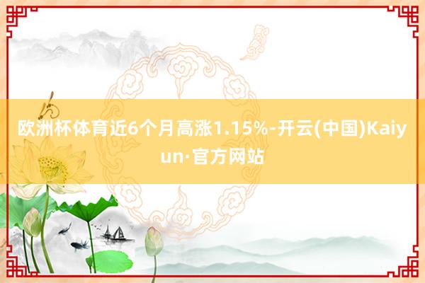 欧洲杯体育近6个月高涨1.15%-开云(中国)Kaiyun·官方网站